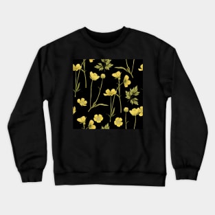 Copy of Buttercup summer small flower on white Crewneck Sweatshirt